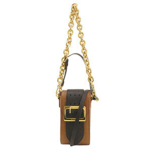 BURBERRY Brown Leather Shoulder Bag